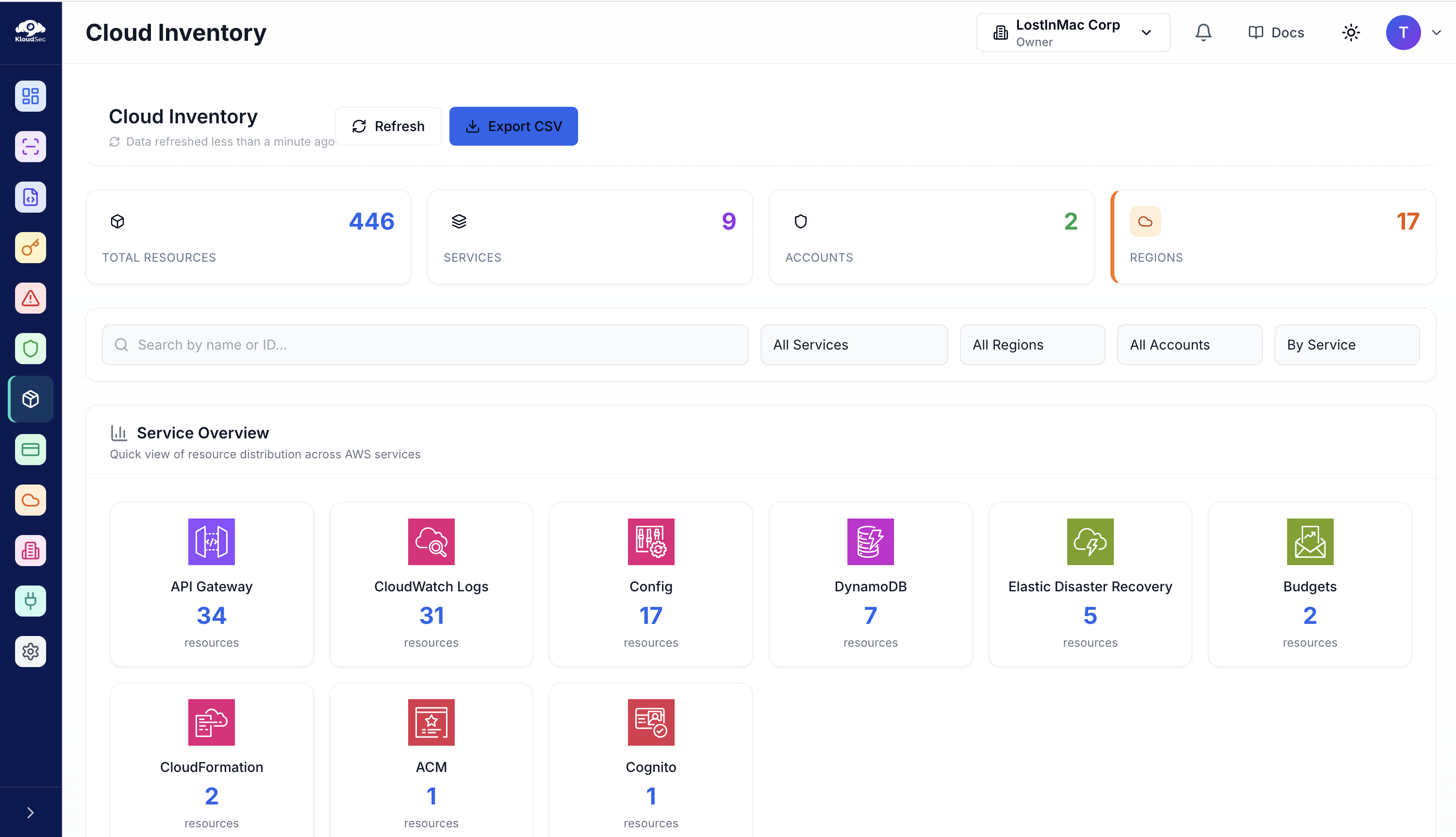 KloudSec Cloud Inventory - full resource inventory