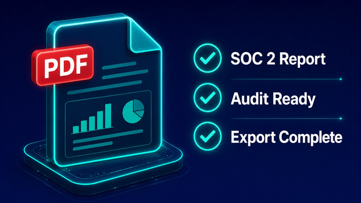 KloudSec generating an audit-ready SOC 2 PDF report