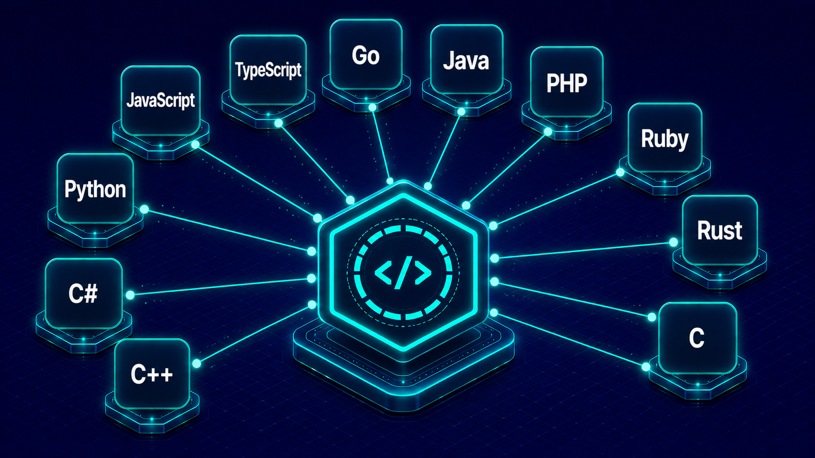 KloudSec SAST engine covering Python, JavaScript, TypeScript, Go, Java, PHP, Ruby, Rust, C, C++, and C#